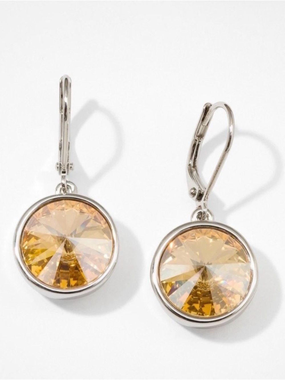 NWT Touchstone Crystal “Lulu Earrings, Golden Shadow”; Retired